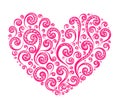 Vector pink painted heart