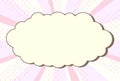 Vector illustration of a pink radial background and cloud-shaped speech bubble Royalty Free Stock Photo