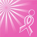 vector illustration of pink Support Ribbon Royalty Free Stock Photo