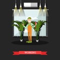 Working plumber vector illustration in flat style Royalty Free Stock Photo