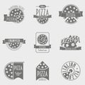 Vector illustration Pizza Logo set.