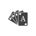 Vector Play card icon pictogram