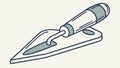Pointing Trowel Construction Masonry Tool Vector Illustration Hand vector design Generative AI Royalty Free Stock Photo
