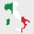 Political map of Italy isolated on white background Royalty Free Stock Photo