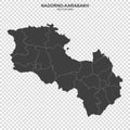 Political map of Nagorno-Karabakh isolated on transparent background