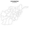 Political map of Afghanistan isolated on white background