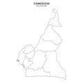 Political map of Cameroon isolated on white background