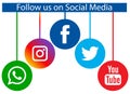 Follow us on social media Royalty Free Stock Photo