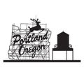 Portland, Oregon Sign Royalty Free Stock Photo