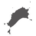 vector illustration of Porto Santo island map Royalty Free Stock Photo