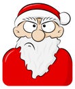 Portrait of an angry Santa Claus