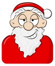 Portrait of a playfully grinning Santa Claus