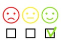 Vector illustration of positive and negative feedback