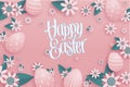 Happy Easter Vector Illustration poster template Royalty Free Stock Photo