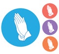 Vector Praying Hands Religious Background Royalty Free Stock Photo