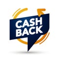 Vector Illustration Premium Cash Back Banner Bubble. Web Element Label.