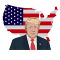 Vector illustration of President Donald Trump