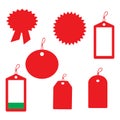 Vector illustration of price tag set Royalty Free Stock Photo