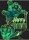 halloween crazy zombie 16 vector illustration download