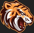 premium tiger head mascot logo vector illustration download