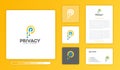 Vector Illustration Privacy Logo Design Royalty Free Stock Photo