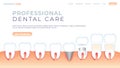 Vector illustration professional dental care.