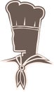 Vector Illustration of a professional master chef Royalty Free Stock Photo