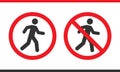 Vector Prohibition no pedestrians sign Royalty Free Stock Photo