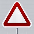 Prohibiton signal. Traffic road signal with reflective texture. Isolated.