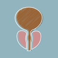 Vector illustration of prostatitis. sexual infections, prostate. Styling hatching Royalty Free Stock Photo