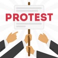 Vector illustration of a protest Royalty Free Stock Photo