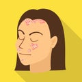 Vector illustration of psoriasis and skin icon. Collection of psoriasis and allergy vector icon for stock.