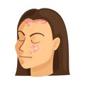 Vector design of psoriasis and skin icon. Collection of psoriasis and allergy stock symbol for web.