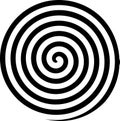 Hypnosis Spiral, concept for hypnosis, unconscious, chaos, extra sensory perception, psychic, stress, optical illusion. Black and