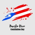 Vector illustration for Puerto Ricco constitution day Royalty Free Stock Photo