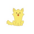 Vector illustration. Puppy of corgi. Cute cartoon small dog. eps10