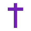 Vector illustration of the purple cemetery cross