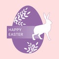 A set of Easter-themed story templates for a mobile app interface with the egg shape unicorn, reindeer, rhinoceros and capybara. Royalty Free Stock Photo