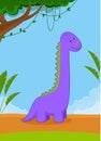 Purple tall big dinosaur