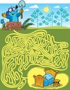 maze with a mole, to find a way