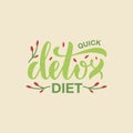 Quick detox diet green lettering