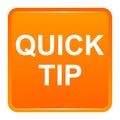 Quick tip orange square button help and suggestion concept