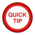 Quick tip red round button help and suggestion concept Royalty Free Stock Photo