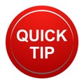 Quick tip red round button help and suggestion concept Royalty Free Stock Photo