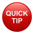 Quick tip red round button help and suggestion concept Royalty Free Stock Photo