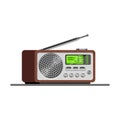 Vector illustration of radio receiver, flat style. Royalty Free Stock Photo