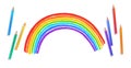 Vector illustration of rainbow arc Royalty Free Stock Photo