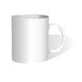 Vector illustration of realistic classic white cup Royalty Free Stock Photo