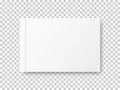 Realistic closed blank book isolated on transparent background. Top view. Mock up template for your design.