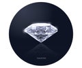 Vector illustration of a realistic diamond. User gradient mesh. Royalty Free Stock Photo